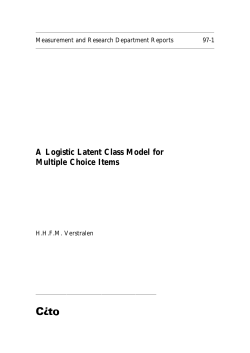 A Logistic Latent Class Model for Multiple Choice Items