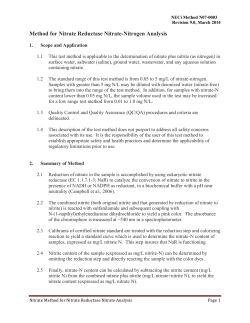 Method for Nitrate Reductase Nitrate