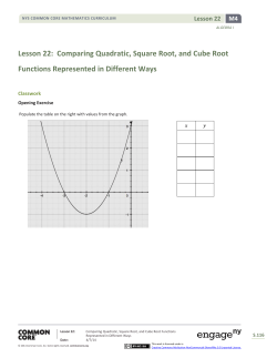 Lesson 22: Comparing Quadratic, Square Root, and Cube Root