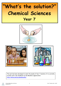 Chemical Science &ndash; Year 7 - Teaching for Effective Learning @ NPS