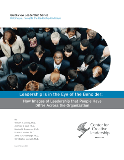 Leadership Is in the Eye of the Beholder