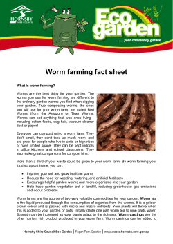 Worm farming fact sheet
