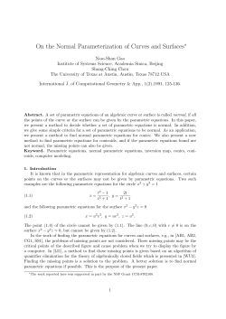 On the Normal Parameterization of Curves and Surfaces&lowast;
