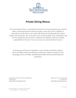 private dining menu