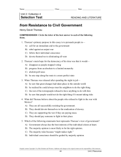 from Resistance to Civil Government