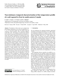 Non-stationary temporal characterization of the temperature profile