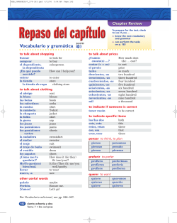 Vocabulario y gramática