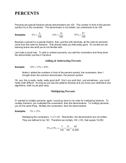percents - Hanlonmath
