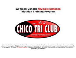 Olympic Distance Triathlon Training Program