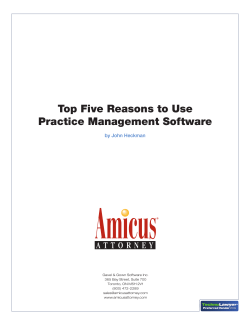 Top Five Reasons to Use Practice Management Software