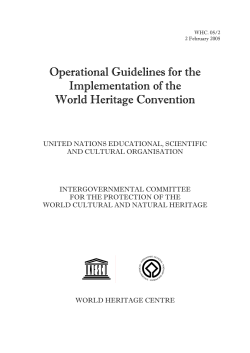 Operational Guidelines for the Implementation of the World Heritage
