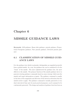 Chapter 6 MISSILE GUIDANCE LAWS