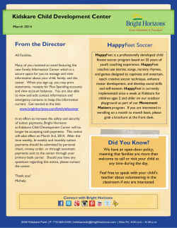 From the Director Kidskare Child Development