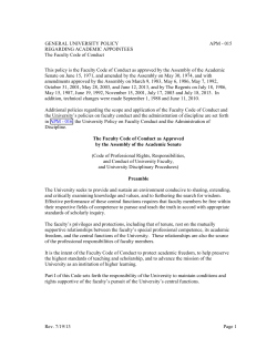 GENERAL UNIVERSITY POLICY APM