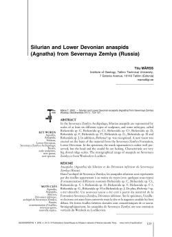 Silurian and Lower Devonian anaspids (Agnatha) from Severnaya