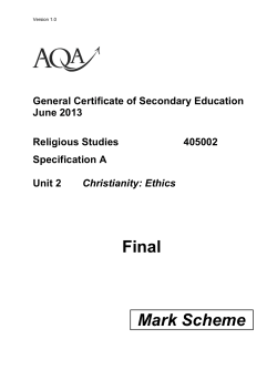 GCSE Religious Studies (Specification A)