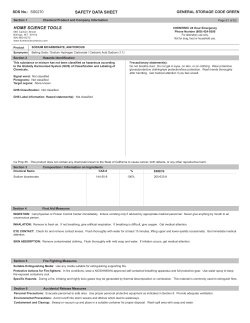 SDS Information - Home Science Tools