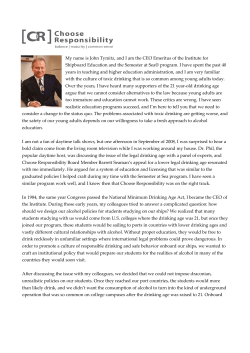 My name is John Tymitz, and I am the CEO Emeritus of the Institute