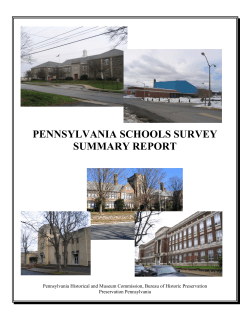 PENNSYLVANIA SCHOOLS SURVEY SUMMARY REPORT