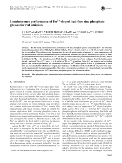 Luminescence performance of Eu -doped lead