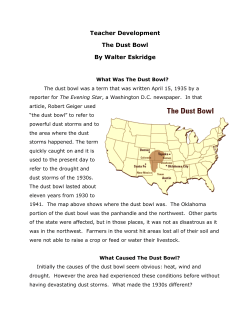 Teacher Development The Dust Bowl By Walter Eskridge