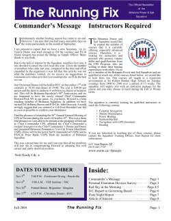 Fall 2004 - Britannia&ndash;Rideau Squadron