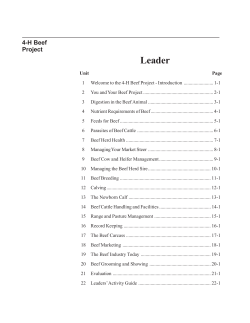 Beef Leader Chapters 1-9 - Alberta Agriculture and Forestry