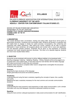 Italian Language - Beginning