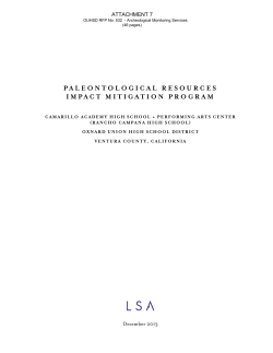 paleontological resources impact mitigation program