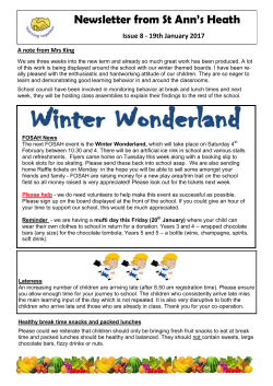 Newsletter No8 Jan 2017 - St Ann`s Heath Junior School