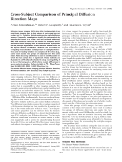 Cross-subject comparison of principal diffusion direction maps