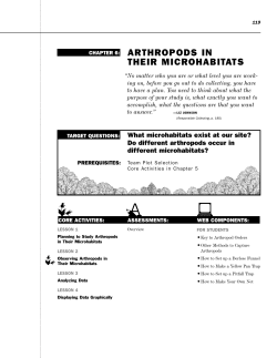 Chapter 6: Arthropods in Their Microhabitats