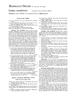 Lontra canadensis. - Oxford Academic