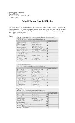Colonial Theatre Town Hall Meeting