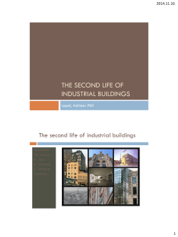 Reuse of industrial buildings