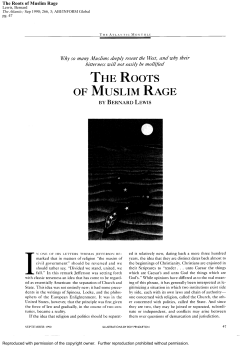 The Roots of Muslim Rage