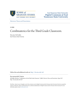 Combinatorics for the Third Grade Classroom.
