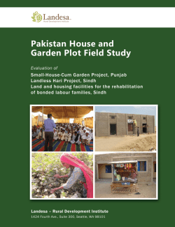 Pakistan House and Garden Plot Field Study