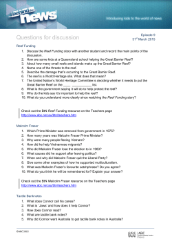 Questions for discussion