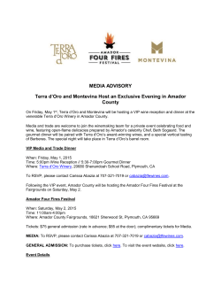 Press Releases - Montevina Winery