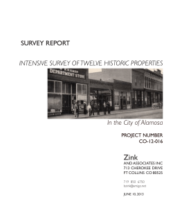 Intensive Survey of Twelve Historic Properties in