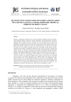 Full Article - PDF - International Journal of Conservation Science