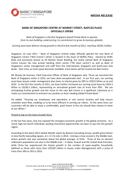 media release - Bank of Singapore