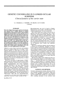 GENETIC COUNSELLING IN X-LINKED OCULAR ALBINISM