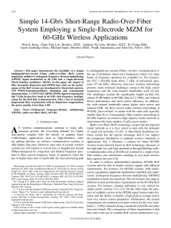 Simple 14-Gb/s Short-Range Radio-Over