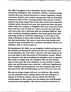 PDF: Victim impact statement read by Darleen Addis at sentencing