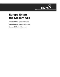 Europe Enters the Modern Age