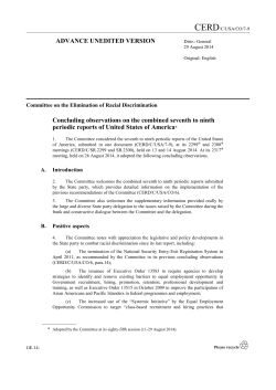 Concluding observations - US Human Rights Network