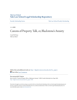 Canons of Property Talk, or, Blackstone`s Anxiety