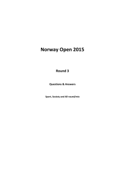 Norway Open 2015 - Norges Quizforbund